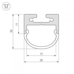 Рассеиватель Arlight SL-Line-2011-2000 Round Opal  - 3