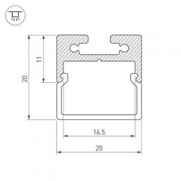 Рассеиватель Arlight SL-LINE-2011-2000 Square OPAL  - 2