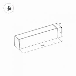 Трековый светодиодный светильник Arlight Mag-Flat-45-L405-12W Warm3000  - 3