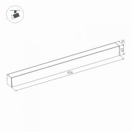 Трековый светодиодный светильник Arlight Mag-Flat-45-L605-18W Warm3000  - 2