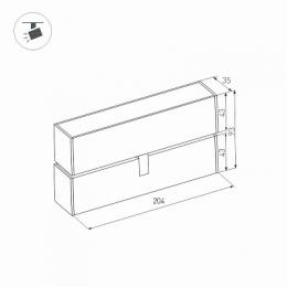 Трековый светодиодный светильник Arlight Mag-Flat-Fold-45-S205-6W Day4000  - 3