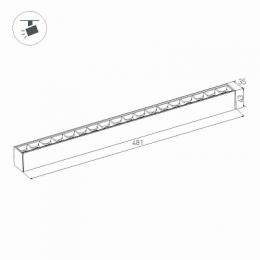 Трековый светодиодный светильник Arlight Mag-Laser-45-L480-18W Warm3000  - 3