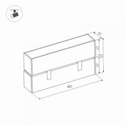 Трековый светодиодный светильник Arlight Mag-Laser-Fold-45-S480-18W Warm3000  - 2