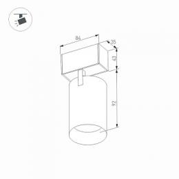 Трековый светодиодный светильник Arlight Mag-Spot-45-R85-7W Warm3000  - 3