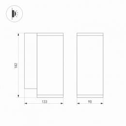 Уличный настенный светодиодный светильник Arlight LGD-Forma-Wall-R90-12W Warm3000  - 2