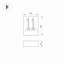 Уличный настенный светодиодный светильник Arlight LGD-Sign-Wall-S150x200-3W Warm3000  - 2
