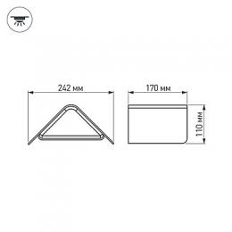 Уличный настенный светодиодный светильник Arlight LGD-Wall-Delta-1B-12W Warm White  - 4
