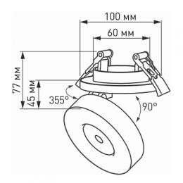 Встраиваемый светодиодный спот Arlight LGD-Mona-Built-R100-12W White5000  - 4