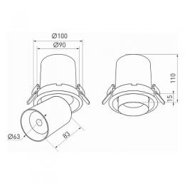 Встраиваемый светодиодный спот Arlight LGD-Pull-R100-10W White6000  - 6