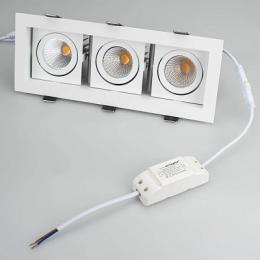 Встраиваемый светодиодный светильник Arlight CL-Kardan-S260x102-3x9W White  - 4