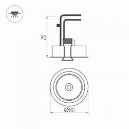 Встраиваемый светодиодный светильник Arlight CL-Simple-R78-9W Day4000  - 5