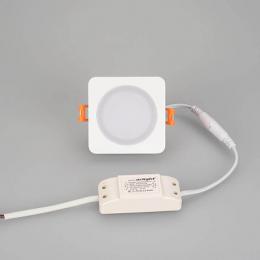 Встраиваемый светодиодный светильник Arlight LTD-80x80SOL-5W Warm White 3000K  - 3