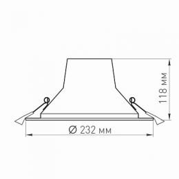 Встраиваемый светодиодный светильник Arlight LTD-Legend-R230-35W Warm3000  - 3