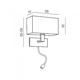 Бра Azzardo Martens wall LED  - 2