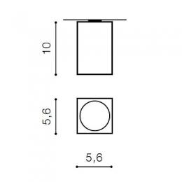 Накладной светильник Azzardo Mini Square  - 2