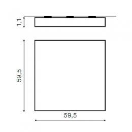 Накладной светильник Azzardo Panel 60 3000K  - 2