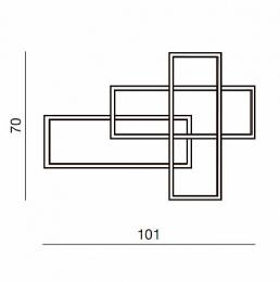 Настенный светильник Azzardo Quadratus Wall dimm  - 3