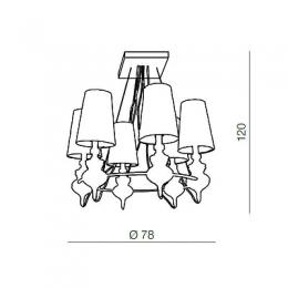 Подвесная люстра Azzardo Baroco 6 pendant  - 2