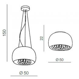 Подвесная люстра Azzardo Burn 2 pendant/top  - 2