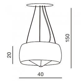 Подвесная люстра Azzardo Cosmo  - 2