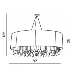 Подвесная люстра Azzardo Sidney oval  - 2