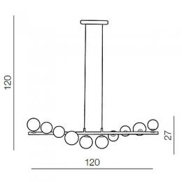 Подвесная люстра Azzardo Sybilla 10 pendant  - 2