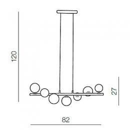 Подвесная люстра Azzardo Sybilla 7 pendant  - 2