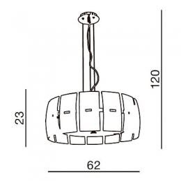 Подвесная люстра Azzardo Taurus  - 2