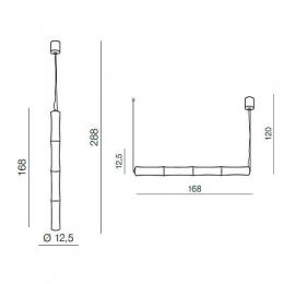 Подвесной светильник Azzardo Bamboo 4 pendant  - 3