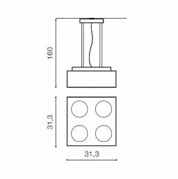 Подвесной светильник Azzardo Paulo 4 230V Pendant  - 2