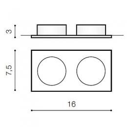 Встраиваемый светильник Azzardo Ivo 2 Square  - 3