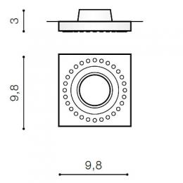 Встраиваемый светильник Azzardo Simon Square  - 2