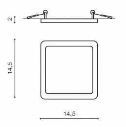 Встраиваемый светильник Azzardo Slim 15 Square  - 2