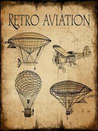 Изображение продукта Картина на мдф Ekoramka 30x40 RETRO AVIATION 