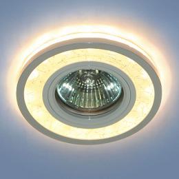 Встраиваемый светильник Elektrostandard 7020 MR16 WH/SL белый/серебро  - 3