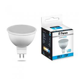 Изображение продукта Лампа светодиодная Feron MR16 G5.3 7W 6400K Грибок матовая LB-26 