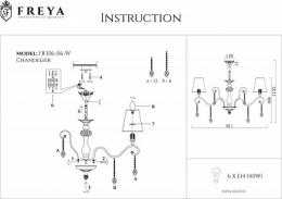 Подвесная люстра Freya Adelaide  - 3