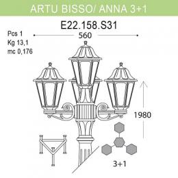 Уличный фонарь Fumagalli Artu Bisso/Anna  - 2