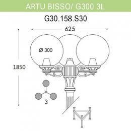 Уличный фонарь Fumagalli Artu Bisso/G300 3L  - 2