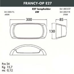 Уличный настенный светильник Fumagalli Francy-ОP  - 3