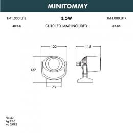 Уличный настенный светодиодный светильник Fumagalli Minitommy  - 3