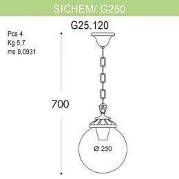 Уличный подвесной светильник Fumagalli Sichem/G250  - 2