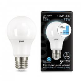Изображение продукта Лампа светодиодная диммируемая Gauss E27 10W 4100K матовая 