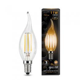 Изображение продукта Лампа светодиодная филаментная Gauss E14 11W 2700К прозрачная 