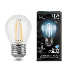 Изображение продукта Лампа светодиодная филаментная Gauss E27 11W 4100K прозрачная 