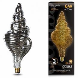 Изображение продукта Лампа светодиодная филаментная Gauss E27 6W 2400K серая 