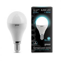 Изображение продукта Лампа светодиодная Gauss E14 6.5W 4100K матовая 