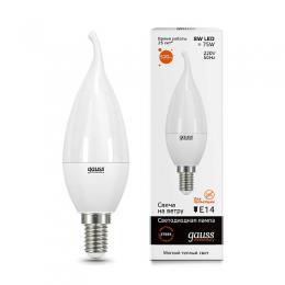 Изображение продукта Лампа светодиодная Gauss E14 8W 3000K матовая 