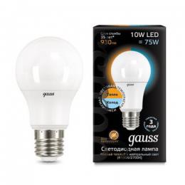 Изображение продукта Лампа светодиодная Gauss E27 10W 2700-4100K матовая 