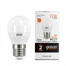Изображение продукта Лампа светодиодная Gauss E27 12W 3000K матовая 
